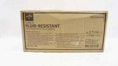Medline NON27710 Surgical Fluid-Resistant Face Masks - Case of 100